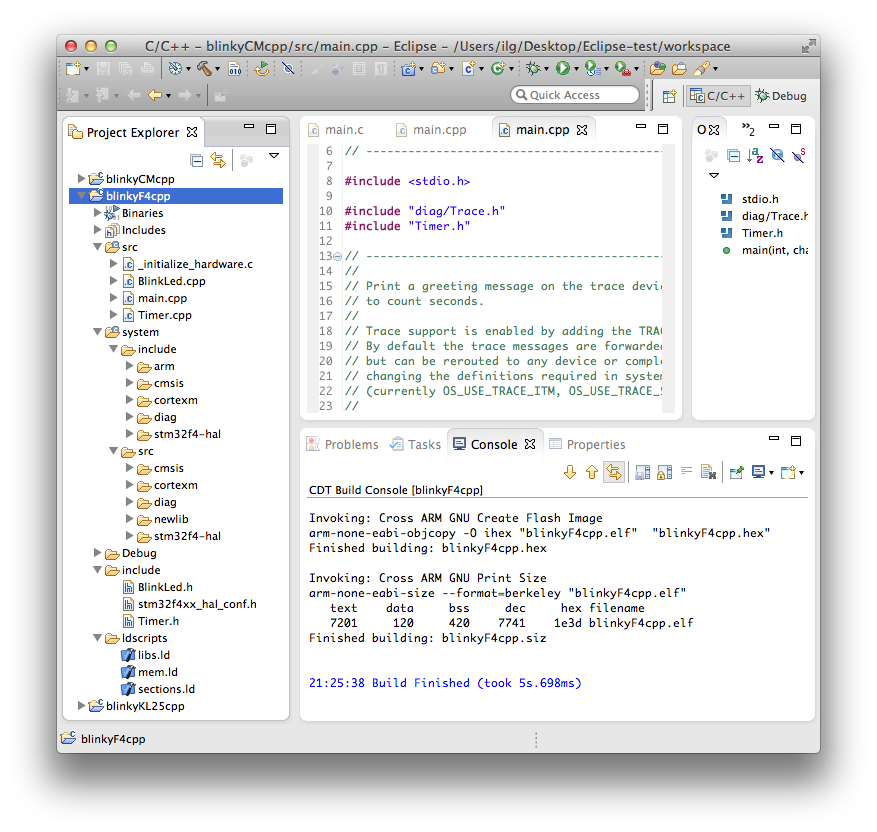 Project Templates Eclipse Embedded CDT (C/C++ Development Tools)™