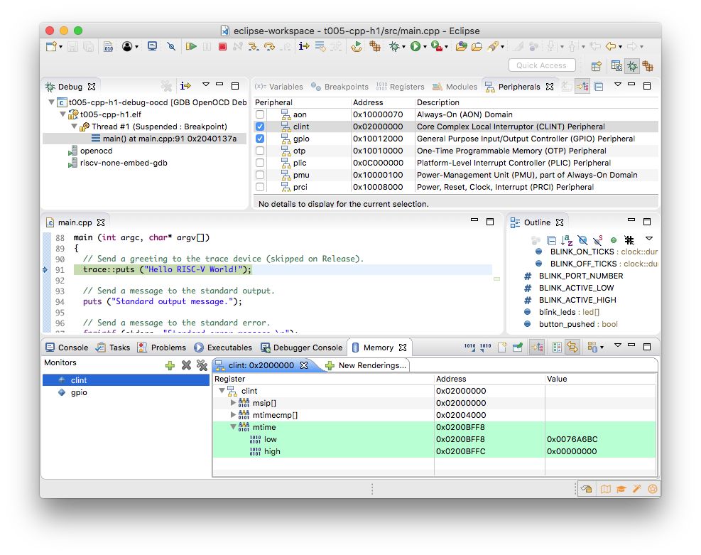 RISC-V peripheral regs