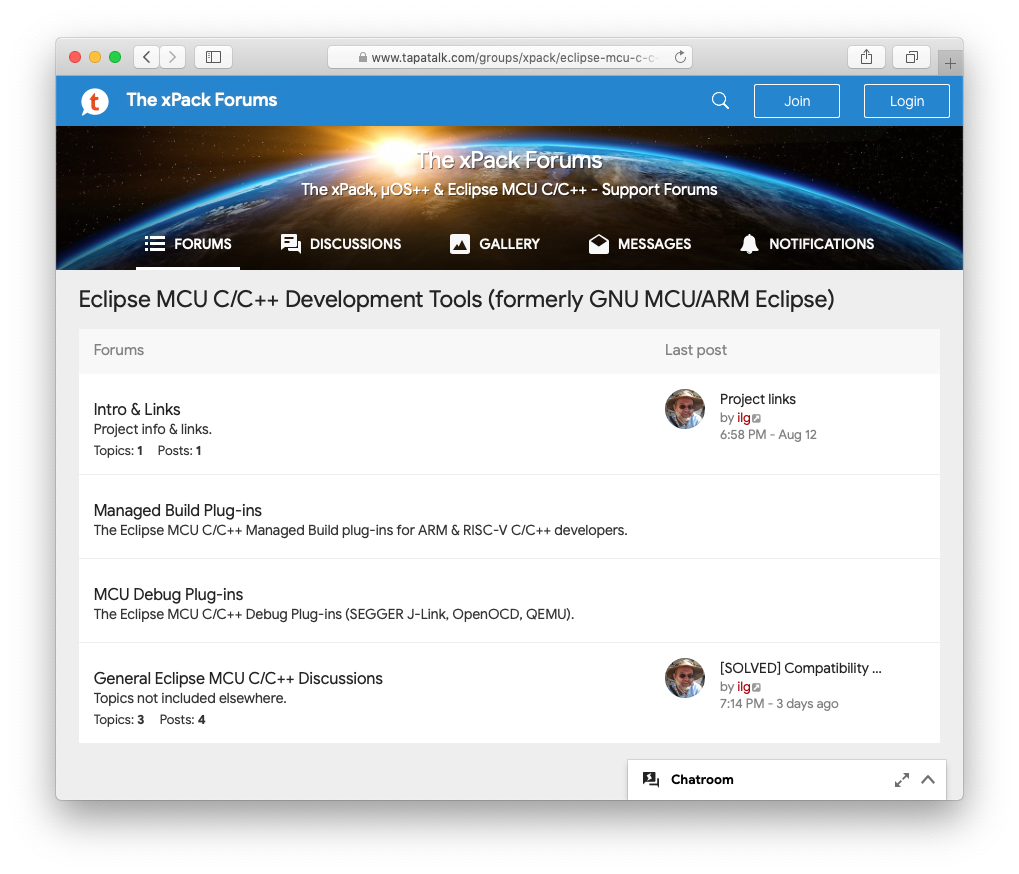 GNU MCU Eclipse forum