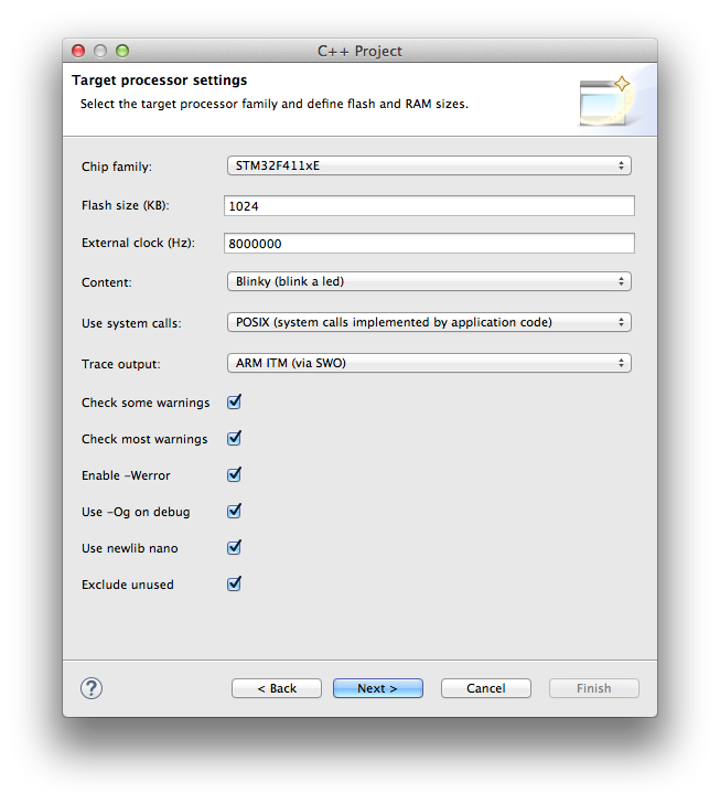 New STM32F4 project template